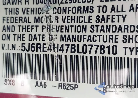 2011 Honda Cr-V Se from USA, damaged, VIN 5J6RE4H47BL077810